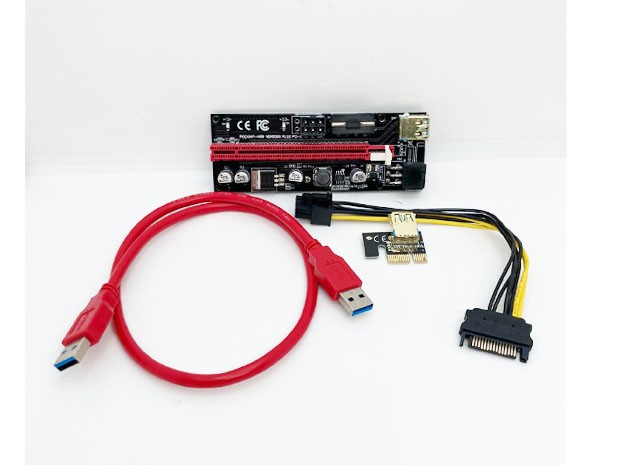 &u++ EXTENSOR TARJETA GRAFICA MINERIA 4 CONDENSADOR HX-004S